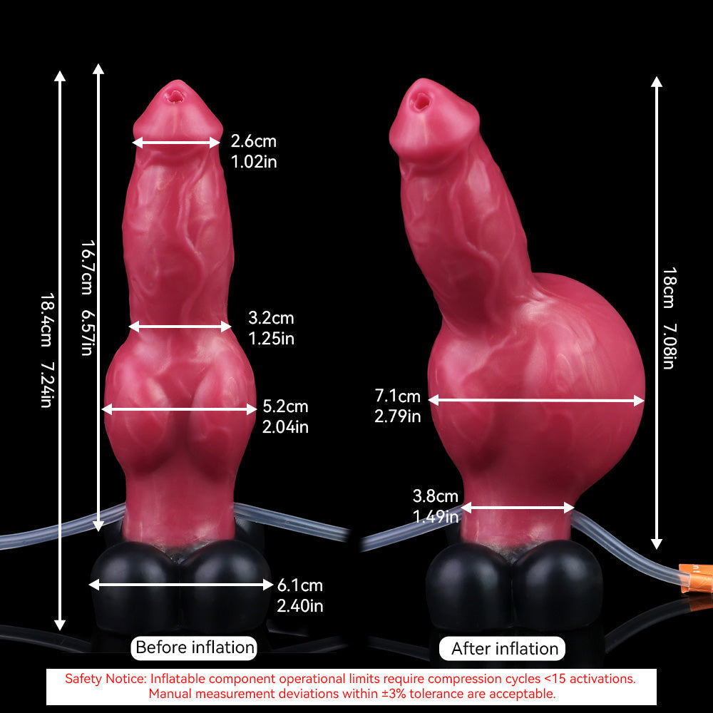 17.8 cm Silicone Red Dog Ejaculating Dildo