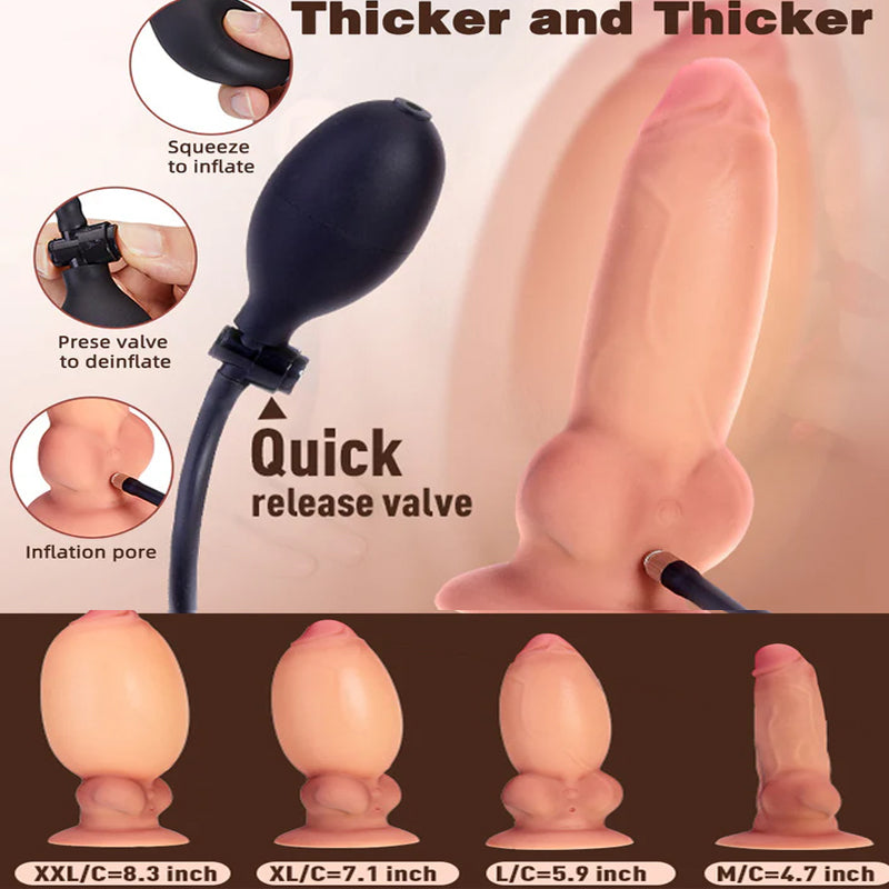 Remote Control Vibrator Knot Inflatable Dildo