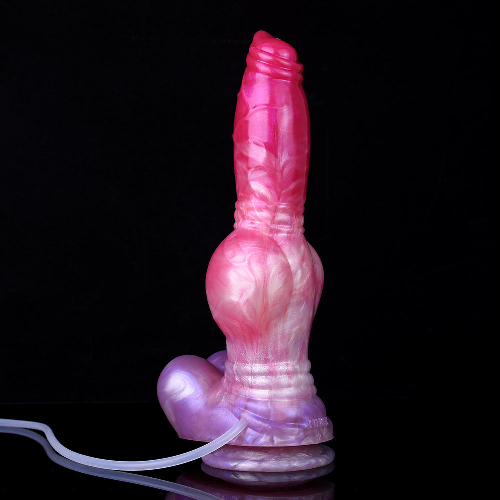 25.4 cm Silicone Knot Dog Squirting Dildo