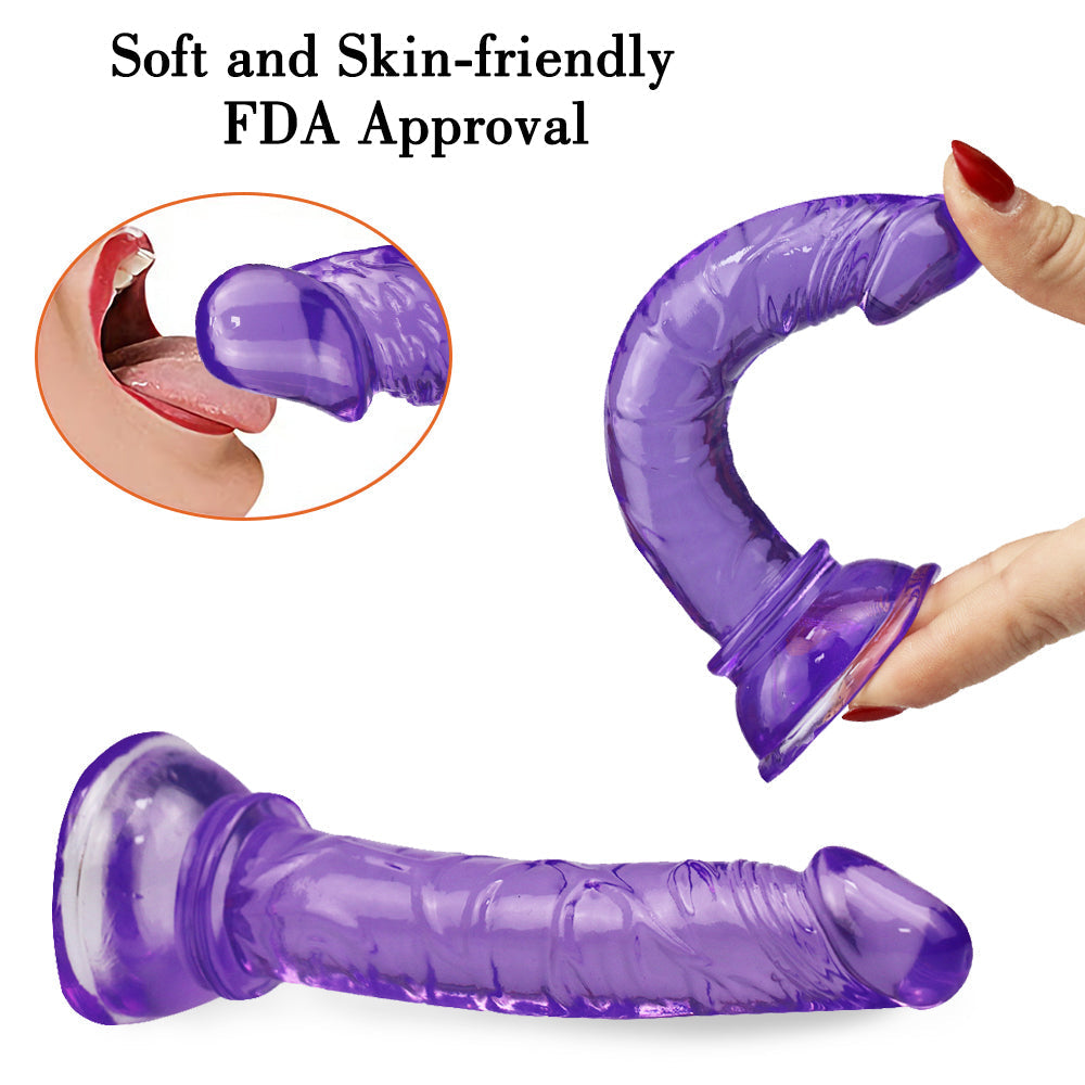 11.9 cm Beginner Small Purple Jelly Dildo