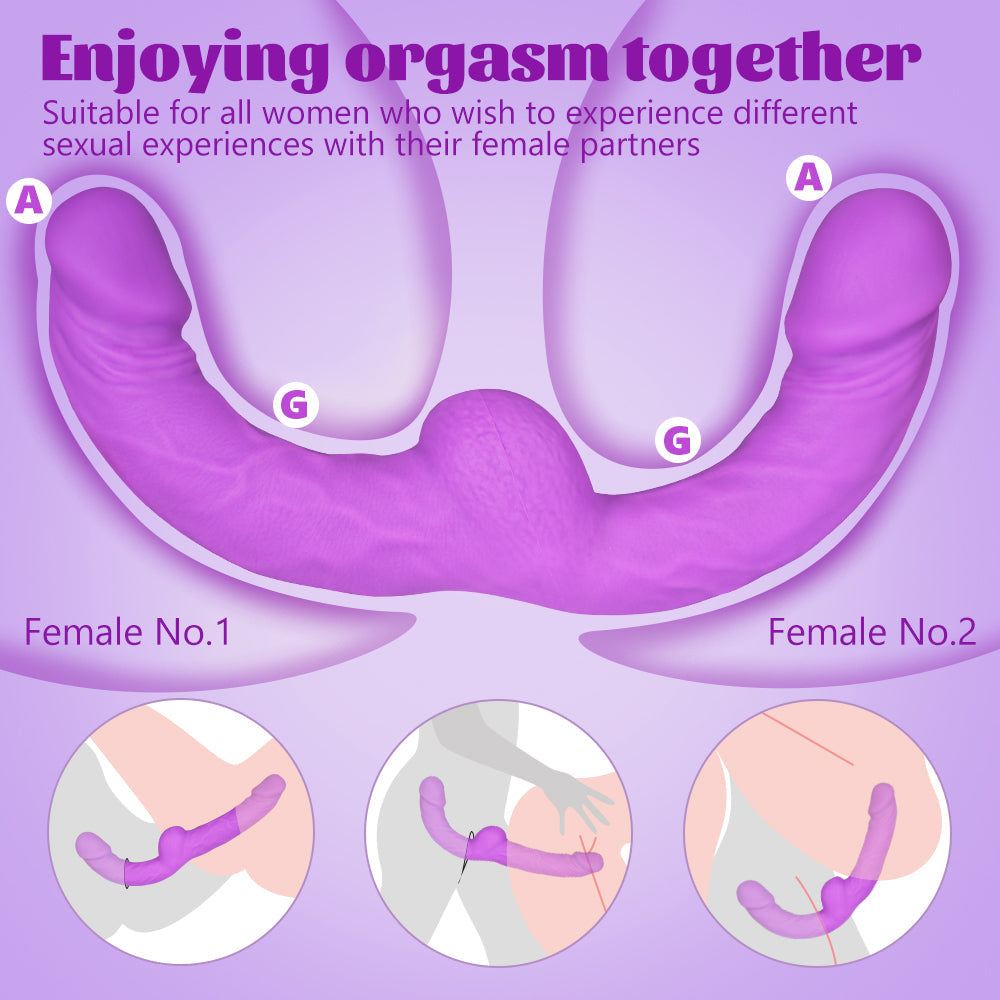 Double-Ended Realistic Female Wear Strapless Dildo