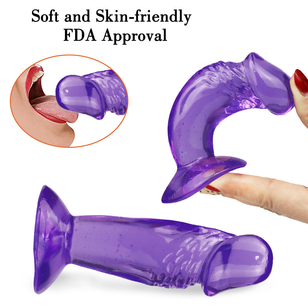 4 Inch Purple Short Rough Dildo