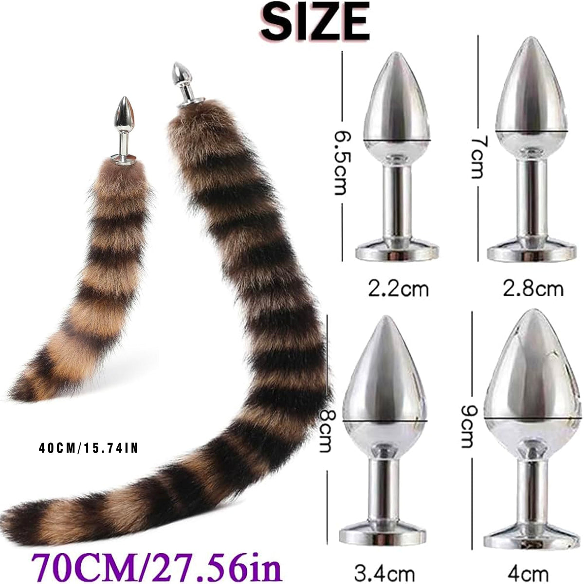 Raccoon Metal Tail Butt Plug