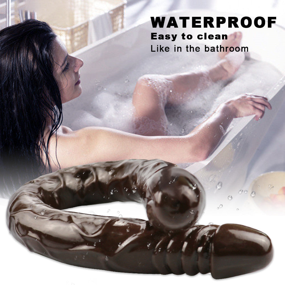 21 Inch Silicone Veined Textured Double Ended Dildo