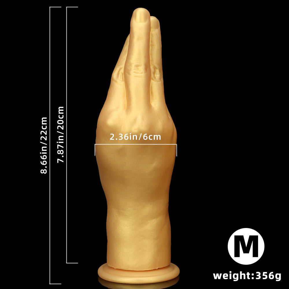 Gold Silicone Hand Fisting Dildo Suction Cup