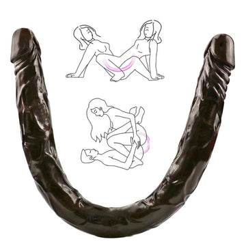 21 Inch Silicone Veined Textured Double Ended Dildo