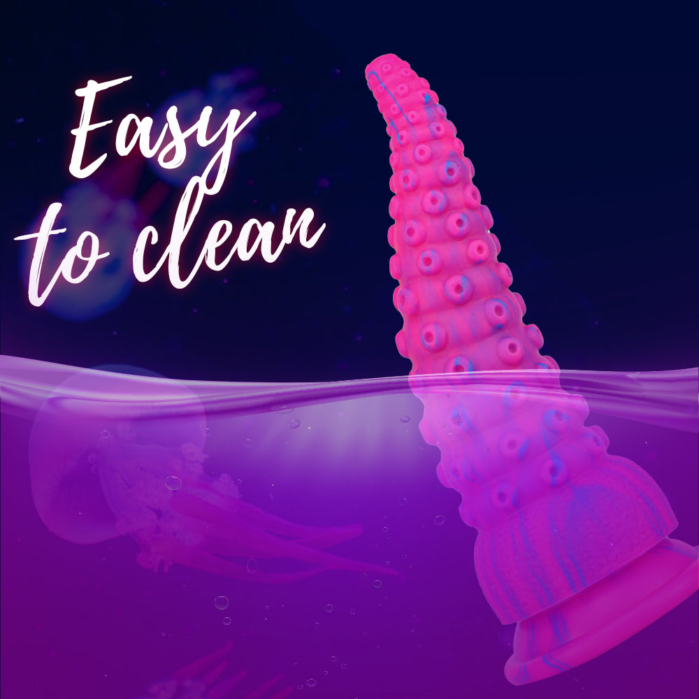 Pink Octopus Feet Suction Cup Dildo
