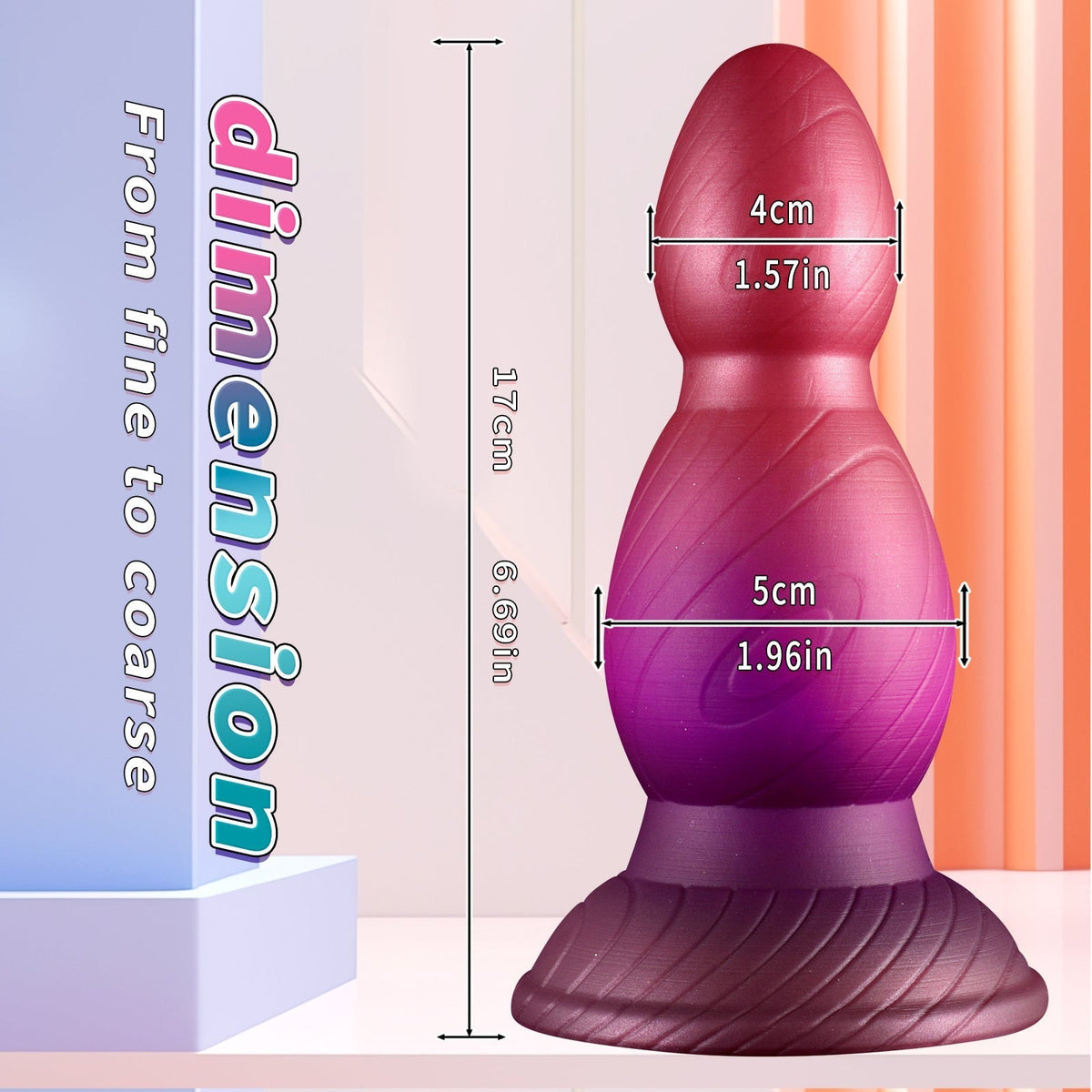 Egg Tapered Knotted Huge Butt Plug Set