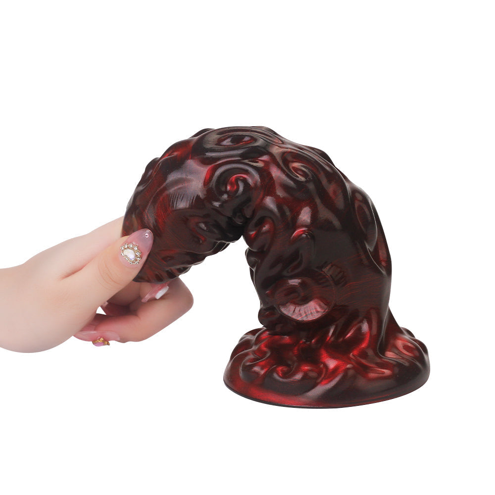 Black Fantasy Alien Monster Knot Textured Dildo