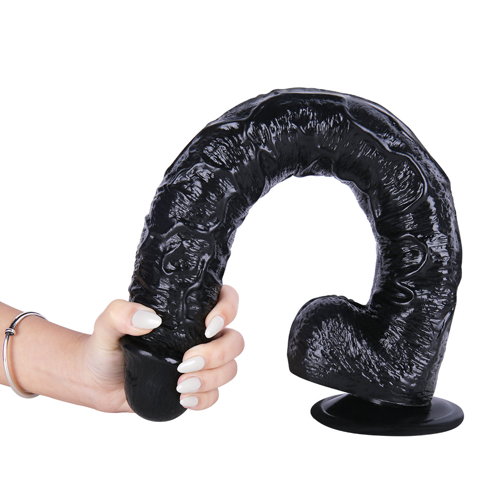 Huge Strap-On 43 cm Black Dildo