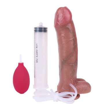 22.9 cm Realistic Squirting Dildo with Foreskin