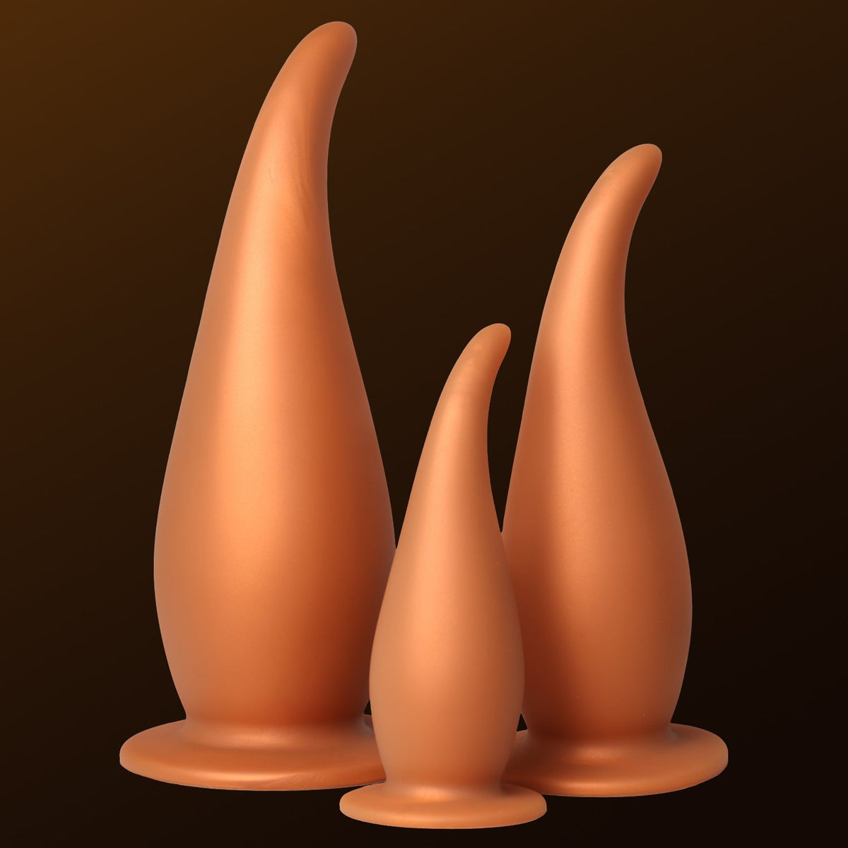 Gold Silicone Male Huge Butt Plug