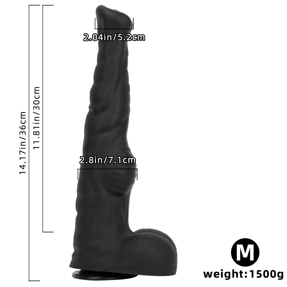 40 cm Black Huge Silicone Horse Dildo