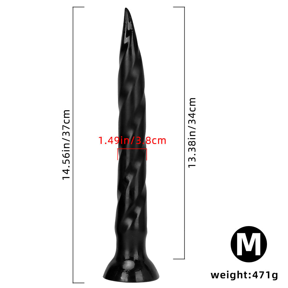 35.6 cm Threaded Extra Long Nail Tapered Dildo