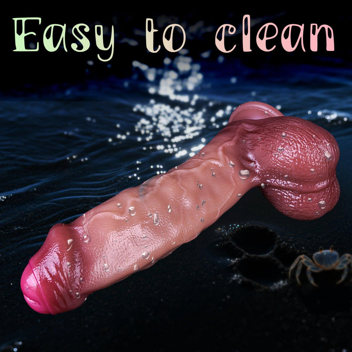 10 Inch Uncircumcised Brown Realistic Dildo