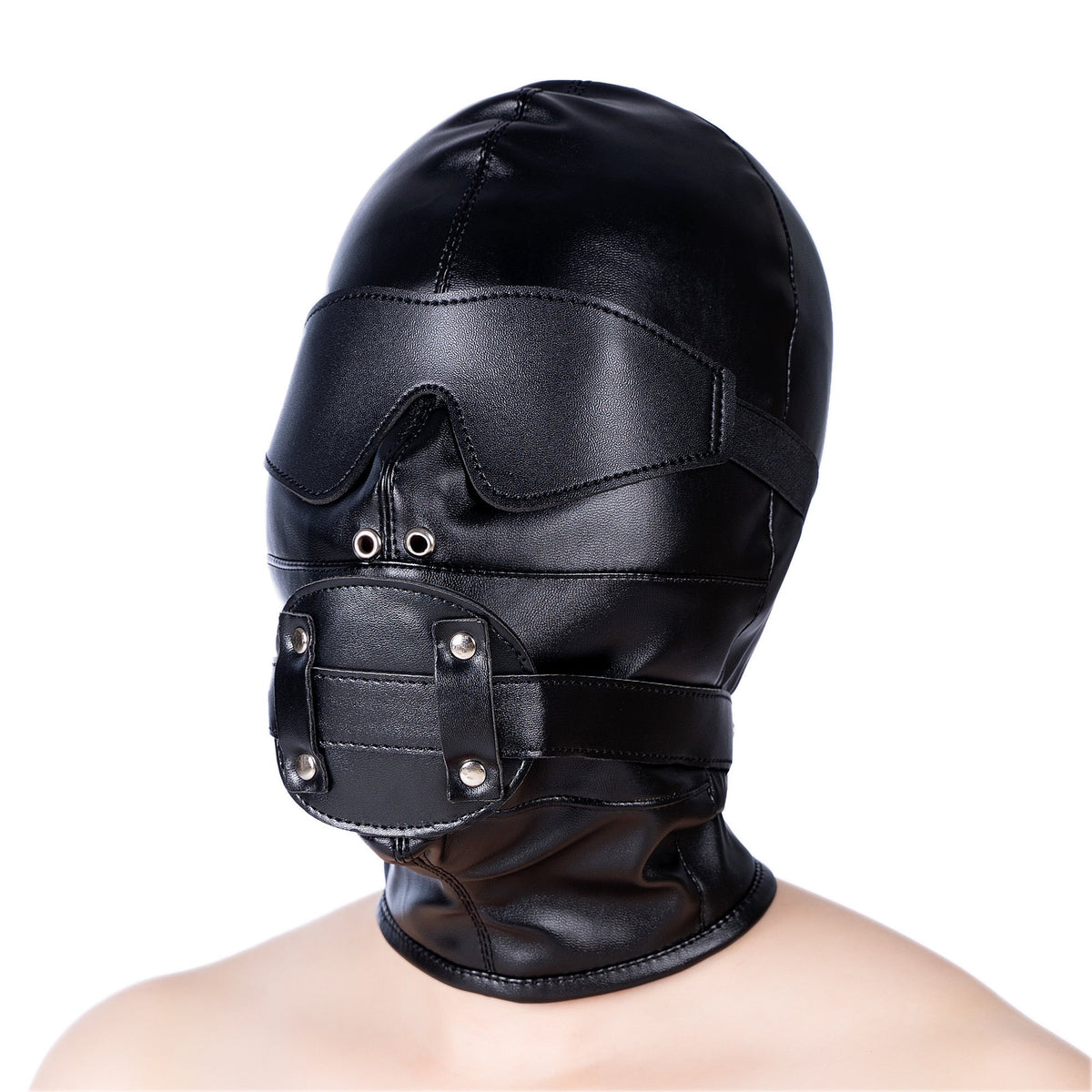 Black Hood Dildo Gag Gimp Mask