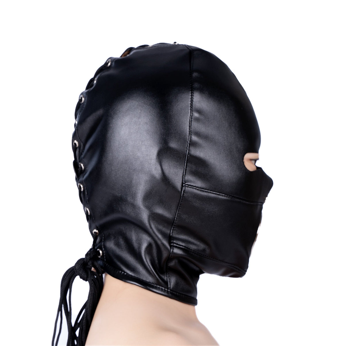 Black Hood Dildo Gag Gimp Mask