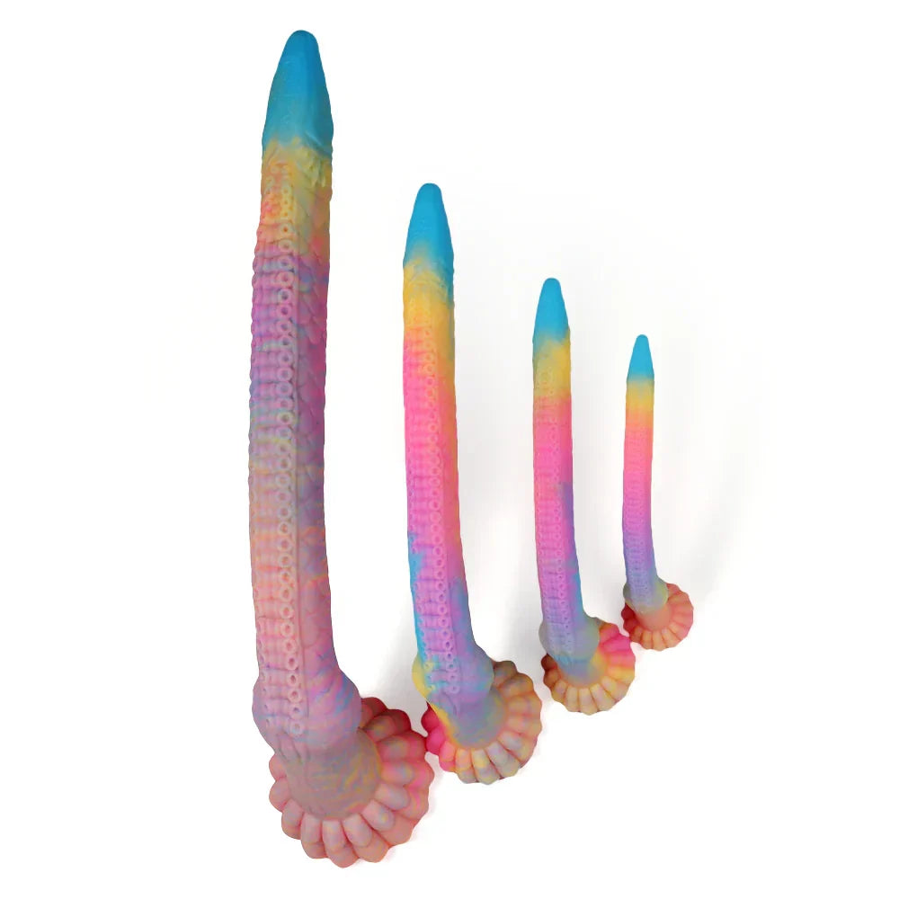 Rainbow Glow in the Dark Tentacle Dildo