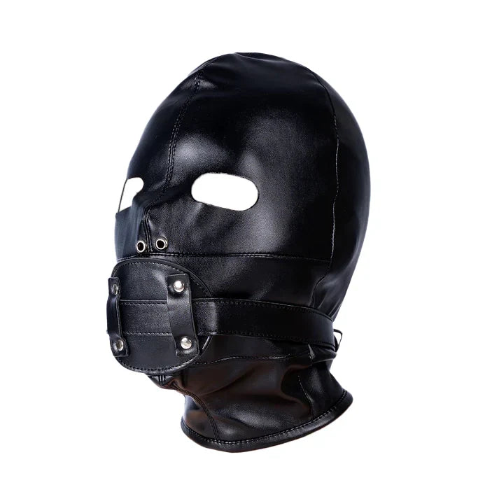Black Hood Dildo Gag Gimp Mask