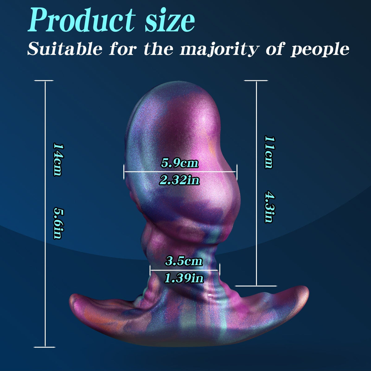 Purple Fantasy Silicone Short Thick Butt Plug