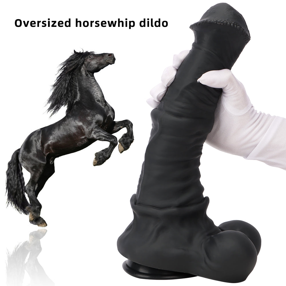 Black Flared Horse XXL Dildo Anal