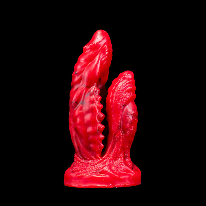5.5 Inch Red Monster Teeth Double Penetration Dildo