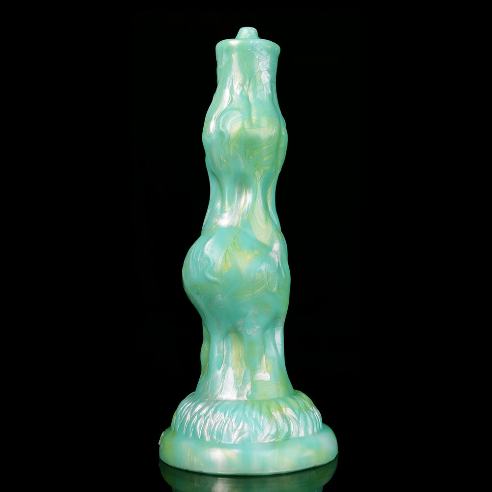 20.3 cm Silicone Green Double Knot Dog Dildo