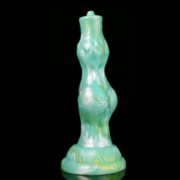 20.3 cm Silicone Green Double Knot Dog Dildo