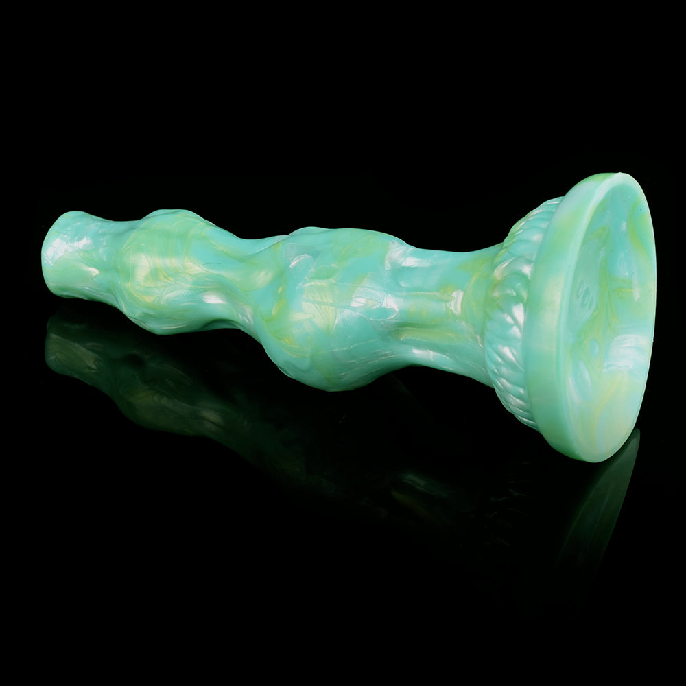 20.3 cm Silicone Green Double Knot Dog Dildo