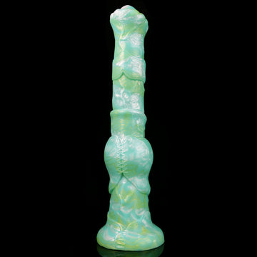 12 Inch Green Long Silicone Knot Horse Dildo