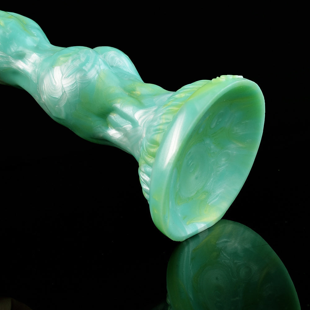 20.3 cm Silicone Green Double Knot Dog Dildo