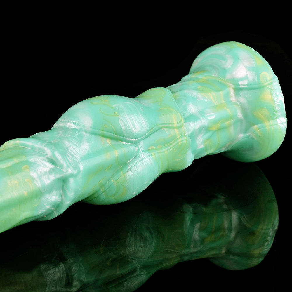 12 Inch Green Long Silicone Knot Horse Dildo