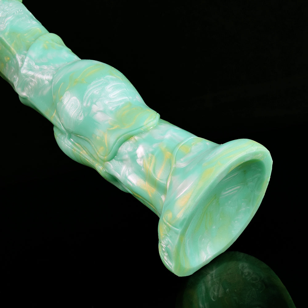 12 Inch Green Long Silicone Knot Horse Dildo