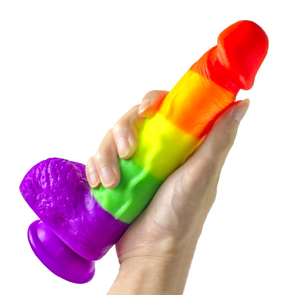 5.3 Inch Realistic Rainbow Dildos for Beginners
