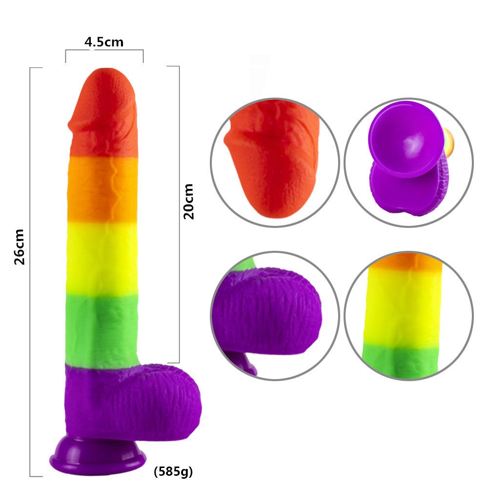 5.3 Inch Realistic Rainbow Dildos for Beginners