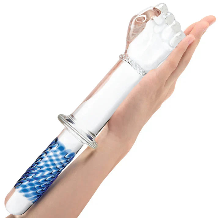 6 Inch Clear Glass Fisting Double Ended Dildo