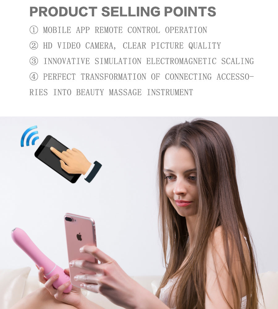 Dildo Camera App Controlled Pink Vibrator