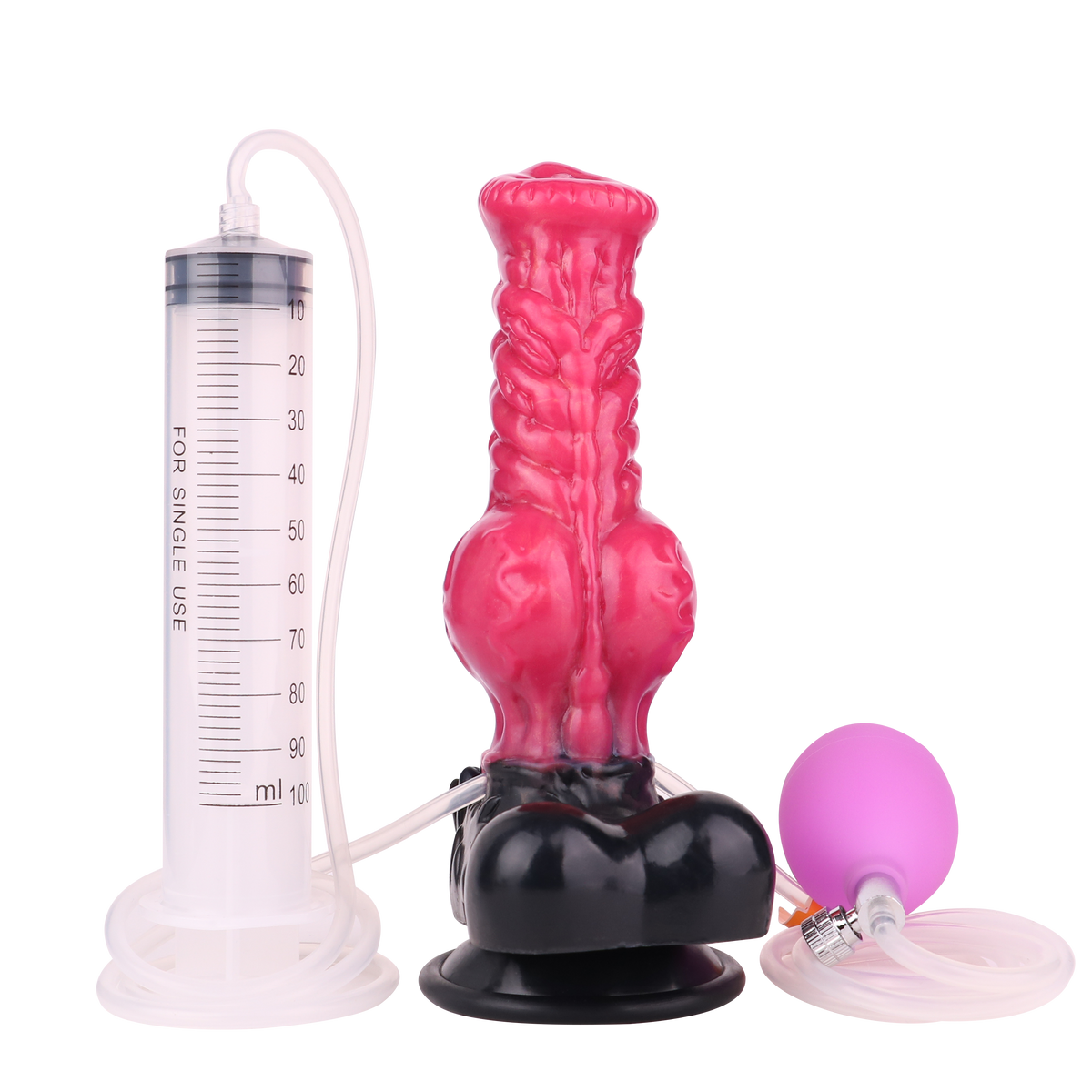20.3 cm Red Dildo Inflatable Ejaculating Dildo