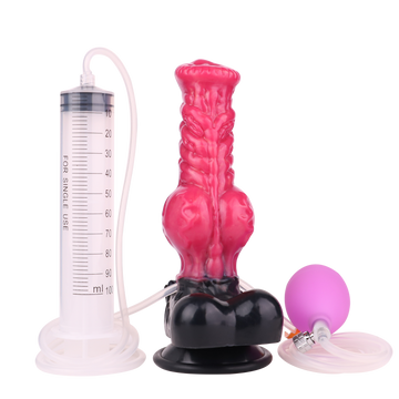20.3 cm Red Dildo Inflatable Ejaculating Dildo