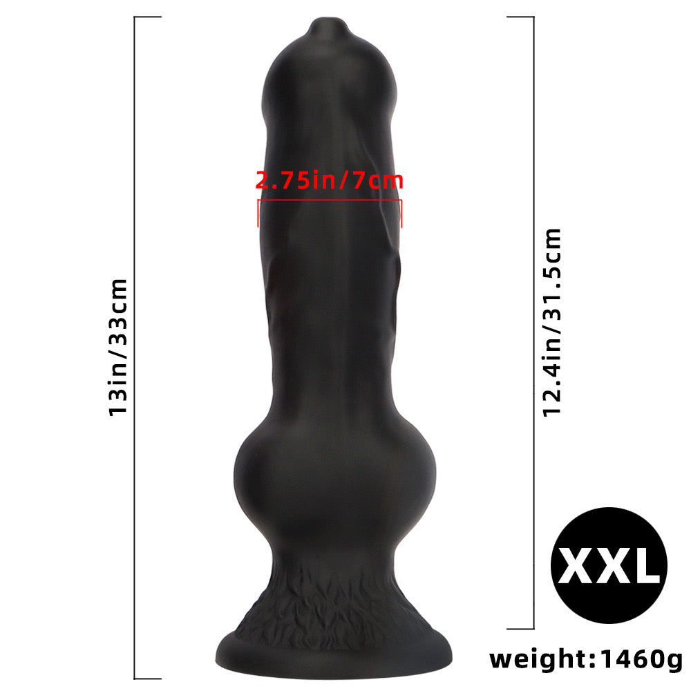 33 cm Fantasy Dog Big Black Dildo