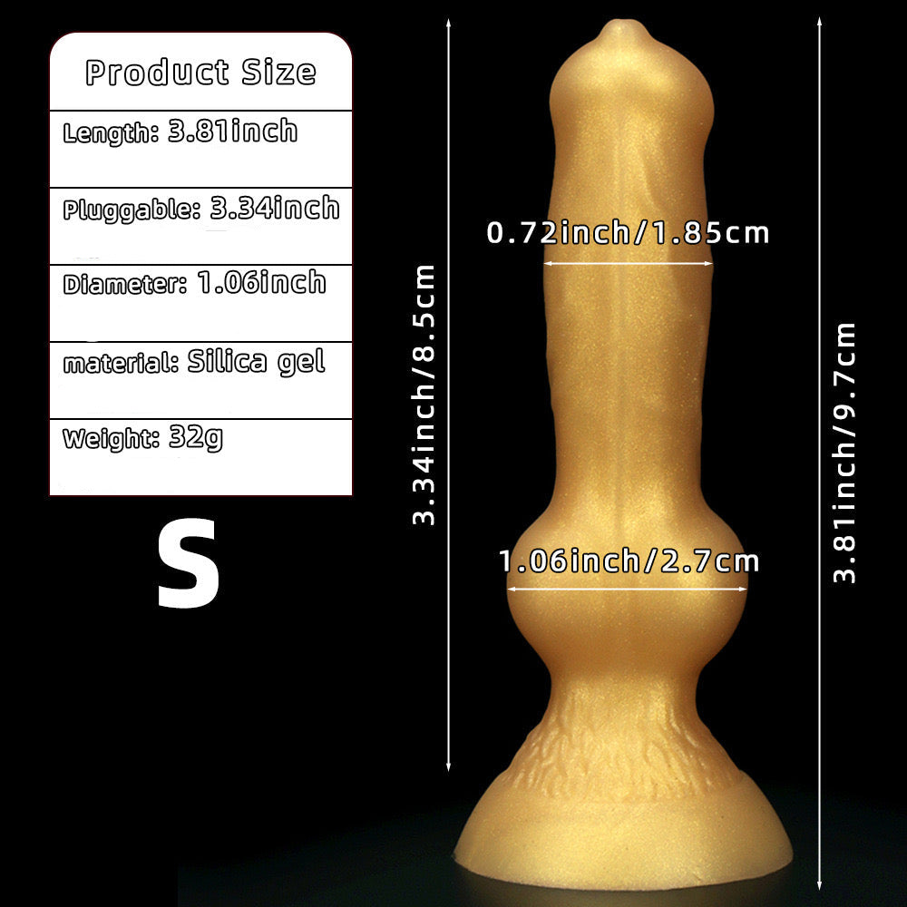 Small Yellow Anal Toy Dog Dildo