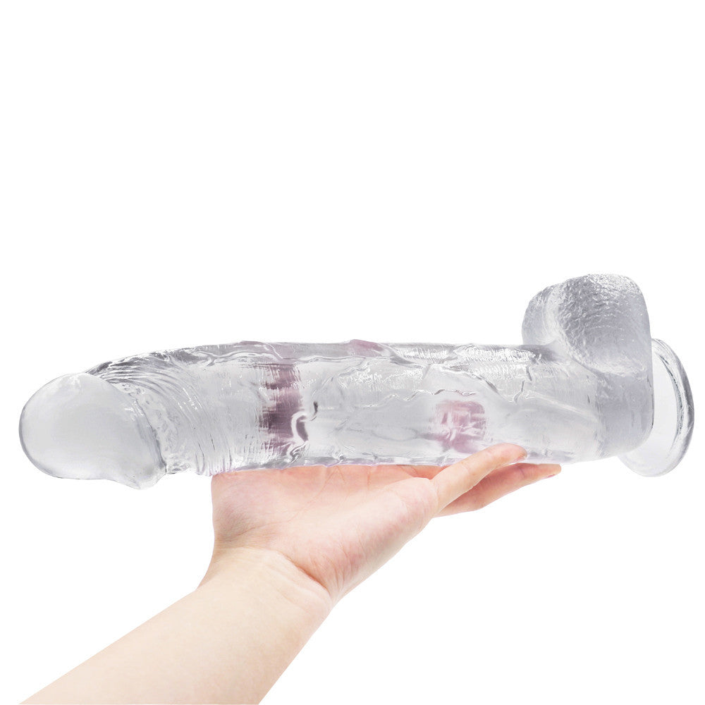 12 Inch Jelly Clear Anal Dildo For Men