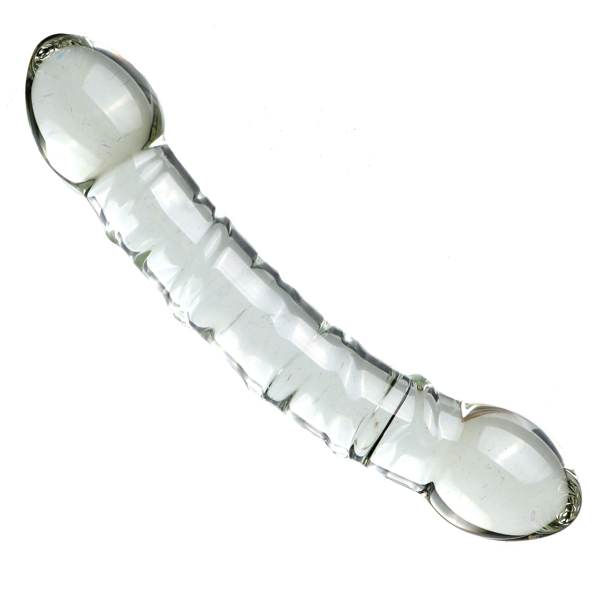 Double-Ended Glass Dildo Smooth Clear
