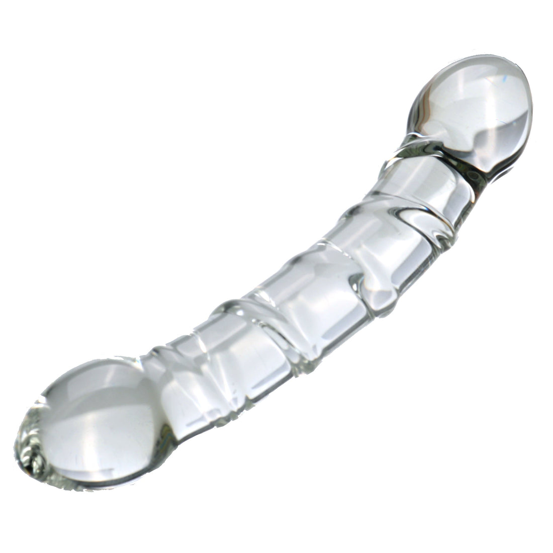Double-Ended Glass Dildo Smooth Clear