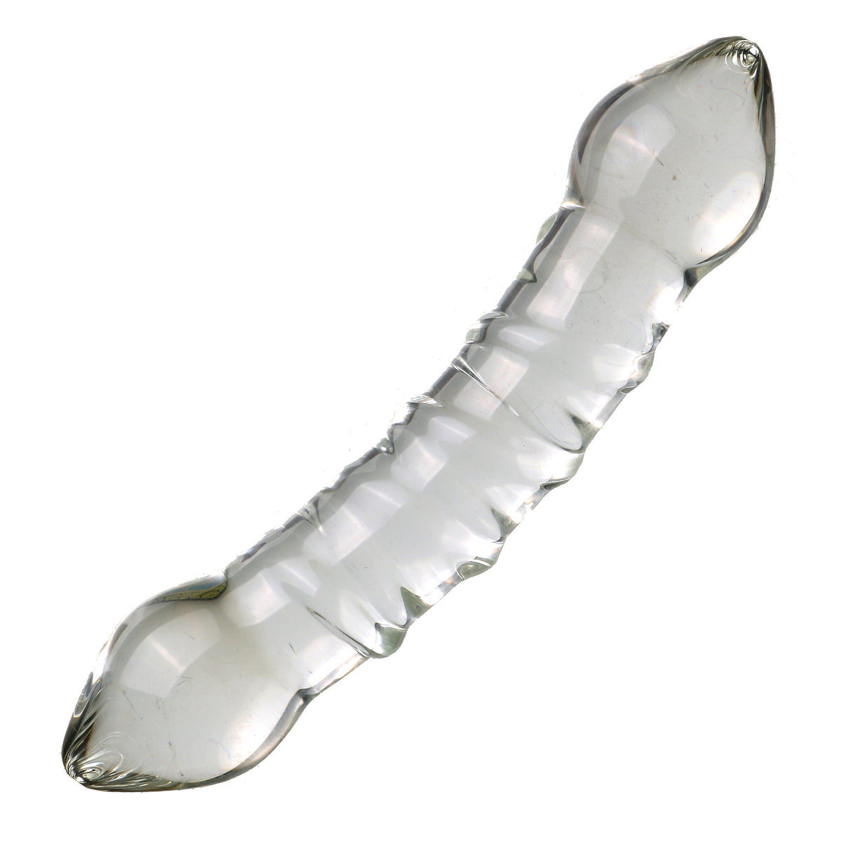 Double-Ended Glass Dildo Smooth Clear