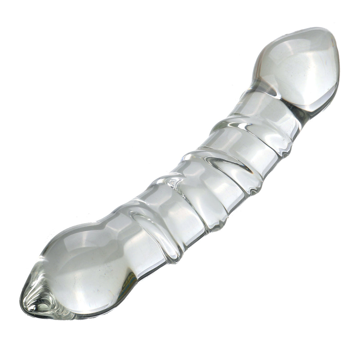 Double-Ended Glass Dildo Smooth Clear