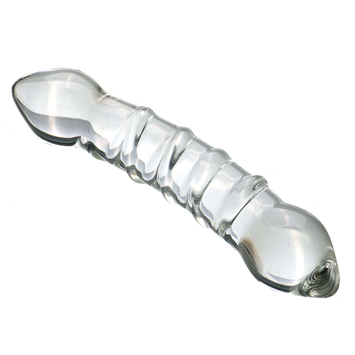Double-Ended Glass Dildo Smooth Clear