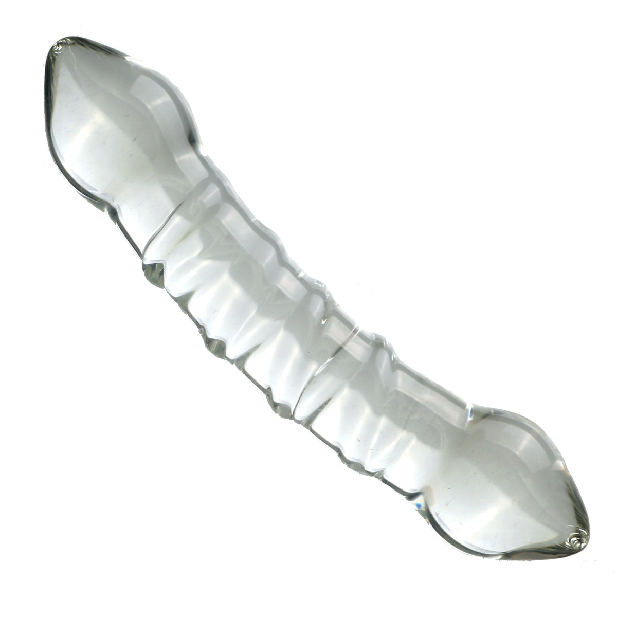 Double-Ended Glass Dildo Smooth Clear