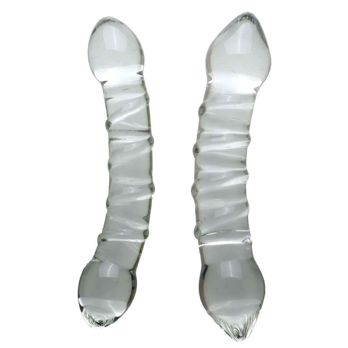Double-Ended Glass Dildo Smooth Clear