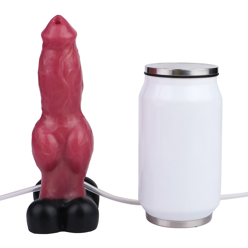 17.8 cm Silicone Red Dog Ejaculating Dildo
